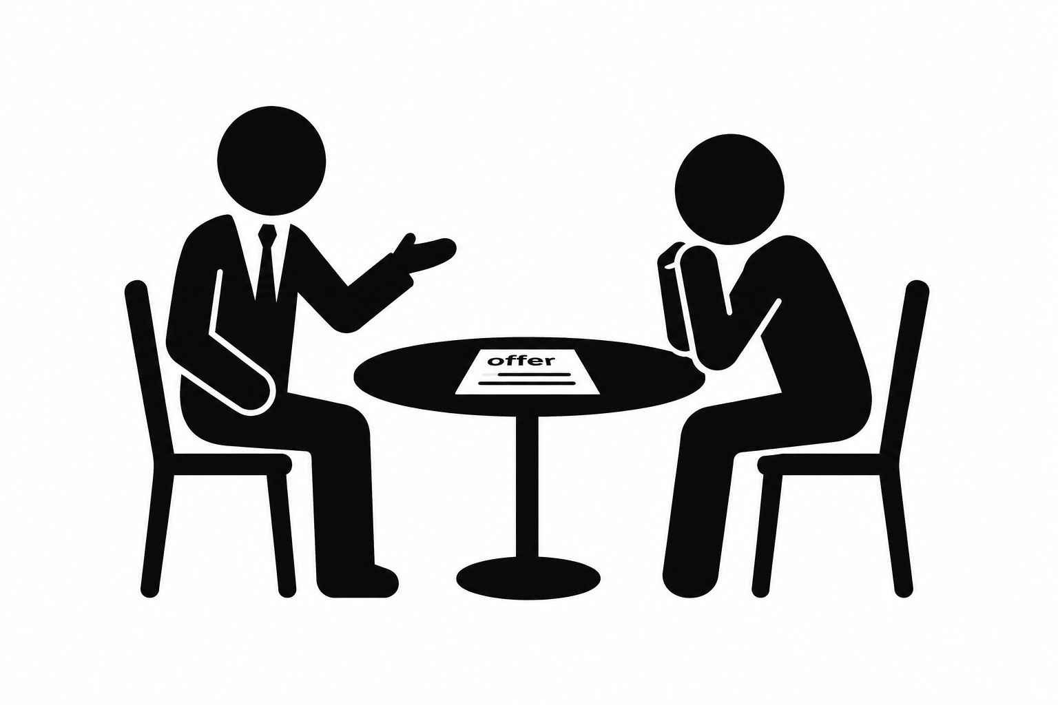 Negotiating an offer at the table